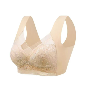 Promotion : Soutien-gorge sans armatures en dentelle, grande taille, en soie glacée, sans couture, respirant, fin, avec dos élégant - Product Image 6