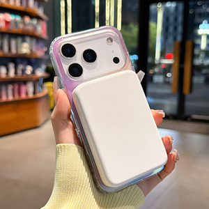 Cover per iPhone IMD con Gradiente Neon e Colore Laser Trasparente, Compatibile con Ricarica Wireless, Forte Magnete e Antiurto per iPhone 14 15 16 17 Pro Max - Product Image 2