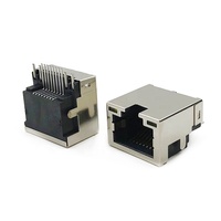 Connecteurs Ethernet modulaires Coorle, type SMT décalé, contacts en alliage de cuivre blindés, prise femelle RJ45 8P8C, Cat5e/Cat6/Cat6a