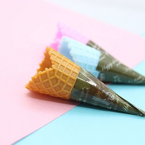 Decorazione a cono gelato Cabochon Base artigianato abbellimenti alimentari in miniatura casa delle bambole Icecream cono in resina modello 3D - Product Image 3