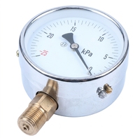 100mm Bottom Radial Vacuum Gauge Stainless Steel Glycerine Filled EN 837-1 CE Certificated Negative Pressure Gauge