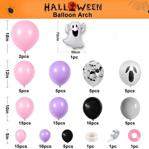 Kit de Arco de Globos de Halloween, Globos de Mylar con Diseño de Fantasma y Calavera, Set de Guirnalda DIY, Decoración para Fondo de Fotos de Baby Shower de Halloween - Product Image 2