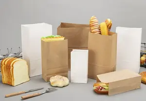 Sacchetto di frutta di acquisto del sacchetto di carta Kraft del fondo quadrato Semi automatico che fa macchina, sacchetti di carta che fanno macchina per fare il sacchetto di carta