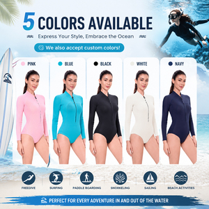 <span class=keywords><strong>Combinaison</strong></span> <span class=keywords><strong>de</strong></span> plongée en néoprène OEM pour femmes, 5 couleurs, style fermeture éclair sur la poitrine, <span class=keywords><strong>combinaison</strong></span> <span class=keywords><strong>de</strong></span> plongée imperméable une pièce pour adultes, service entièrement personnalisé - Product Image 3