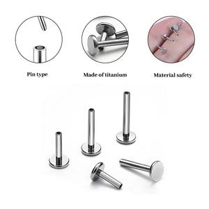 Implantaatkwaliteit G23 Titanium Niet-Schroefdraad <span class=keywords><strong>Labret</strong></span> Duwpen Geperforeerde Sieraden Lip Ring Alleen In <span class=keywords><strong>Labret</strong></span> Paal - Product Image 5