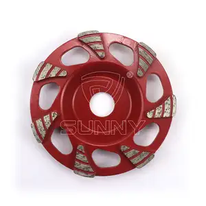 China factory custom multi grits grinding plate 125mm 5 inch diamond grinding cup wheel for concrete