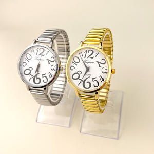 Nouvelle Arrivée <span class=keywords><strong>Montre</strong></span> à Quartz Décontractée pour Femmes - Grand Cadran avec Grands <span class=keywords><strong>Chiffres</strong></span>, Bracelet Élastique Extensible pour Femmes Âgées WW003 - Product Image 3