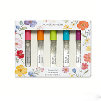 Coffrets découverte de parfums en échantillon de 2 ml, boîte en papier artistique avec laminage mat, flacon vaporisateur, flacon de parfum d'essai, boîte d'emballage à roulettes