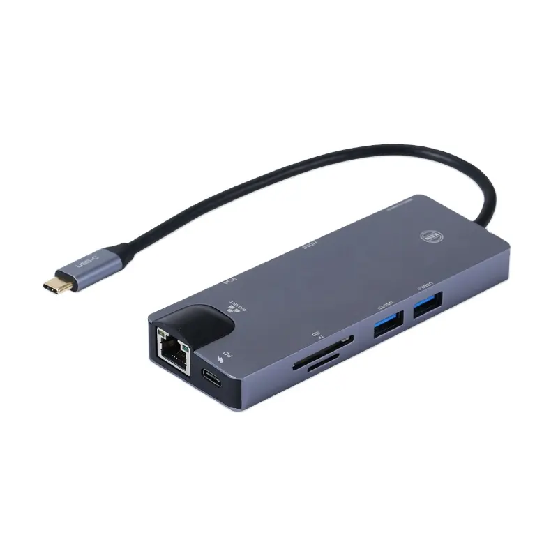 Concentrador de red Usb 3,0, multipuerto, expansor de 3 puertos, con función de USB-C, adaptador de uso para portátil tipo c