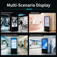 Pantalla LCD de Señalización Digital para Interiores ALLESTECH de 65 Pulgadas, con Sistema CMS Remoto para Vestíbulo de Hotel o Fábrica