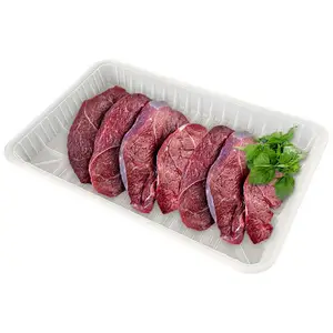 Bandeja plástica descartável do animal de estimação dos pp do produto comestível personalizado para o empacotamento da carne