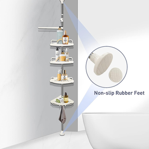 Étagère d'angle de <span class=keywords><strong>douche</strong></span> en acier inoxydable pour salle de bain, organisateur de rangement, support en plastique pour salle de bain - Product Image 5