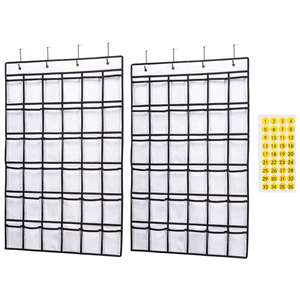 Organizador de Bolsillo Plegable para Aula, Bolsa de Almacenamiento Colgante de 5 Niveles, 36 Bolsillos Transparentes, Soporte para Teléfono Celular y Calculadora - Product Image 1