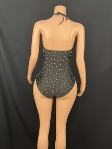 <span class=keywords><strong>Combinaison</strong></span> sans manches noire effet miroir pour <span class=keywords><strong>femme</strong></span>, imprimée par transfert thermique, tenue de danse orientale, marque TWCS, en stock - Product Image 5