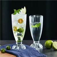 Verres en verre épaissi créatifs Tasses à thé et boissons au lait simples de grande valeur pour le jus Milkshake Soda Water