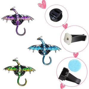 Chói ít bay rồng Xe Cửa thoát khí Nước hoa Clip trang trí nội thất gắn trên xe Vent hương liệu lọc loại - Product Image 6