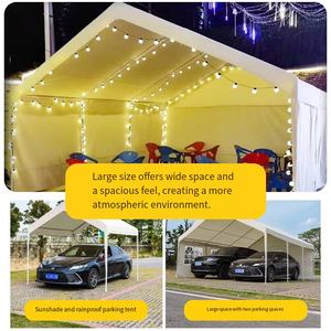 Gran oferta, tienda de refrigeración para publicidad comercial, cobertizo de estacionamiento <span class=keywords><strong>con</strong></span> marco de acero para negocios al aire libre, 3x3 doble para charlar de ocio de verano - Product Image 4