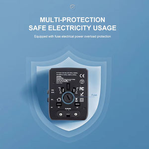 Cargador de Viaje Universal con <span class=keywords><strong>Enchufe</strong></span> para EE. UU., UE, Reino Unido y Australia, 3 Puertos <span class=keywords><strong>USB</strong></span> y 1 Tipo-C, 5V/3.5A, Adaptador de Corriente Multifunción - Product Image 5