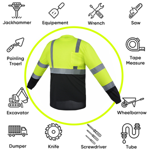 Diseño ligero Tela transpirable Trabajo de <span class=keywords><strong>alta</strong></span> <span class=keywords><strong>visibilidad</strong></span> Seguridad reflectante Camisetas <span class=keywords><strong>Polo</strong></span> de manga larga - Product Image 5