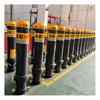 Vérin hydraulique télescopique simple effet 3-5 étapes pour camion benne, en acier 27SiMn, avec joint Hallite, haute qualité