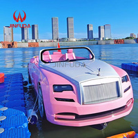 Bateau électrique de luxe en forme de voiture avec design rose pour la navigation de plaisance sur lac et mer et les loisirs