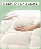 Surmatelas matelassé épais OEKO United States Luxury Bamboo de 2 pouces avec jupe de lit, literie hôtelière en gros