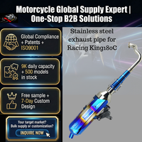 Tuyaux d'échappement personnalisés Geometry Racing Scooter Hero Motorcycle Escape pour Racing King 180cc avec plaque anti-brûlure colorée