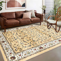 Tapis d'entrée persan en détresse Tapis d'accent d'intérieur en fausse laine de polyester de bohème antidérapant de confortable