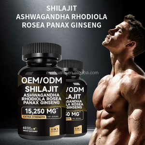 Shilajit Capsules Ashwagandha Rhodiola Rosea Panax Ginseng <b>Herbal</b> <b>Supplement</b> 60 Veggie Capsules - Product Image 2
