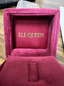 Luxury Burgundy Rectangle Square Jewelry <b>Box</b> Hot Stamping Custom Engagement Diamond <b>Ring</b> Pendant <b>Gift</b> <b>Box</b> - Product Image 2