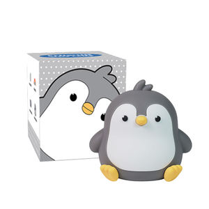 2026 Cute Penguin Silicone Tap Night Light for Kids Dimmable 30-Min Timer USB Rechargeable Soft Bedside <b>Lamp</b> for Bedroom Nursery - Product Image 6