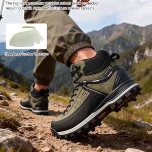 <span class=keywords><strong>Scarpe</strong></span> da Trekking Unisex per Tutte le Stagioni, Impermeabili, Traspiranti, con Tomaia in Camoscio e Rete, Punta in Gomma, Alta Aderenza per Terreni Fangosi - Product Image 3
