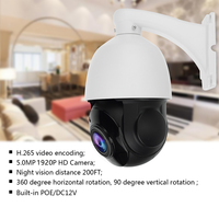 Caméra dôme PTZ de surveillance 5MP à vitesse moyenne de 4,5 pouces avec zoom optique 20x, compatible avec les enregistreurs HIK NVR et les caméras PoE