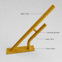Barre d'appui murale inclinée en acier inoxydable et nylon ABS pour personnes à mobilité réduite, idéale pour salles de bain, toilettes, escaliers et hôpitaux