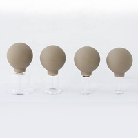 Ensemble de ventouses en verre et silicone pour le visage et le corps, ventouses de massage à aspiration sous vide, anti-cellulite, pots de ventouses faciales, soins de santé, cadeau