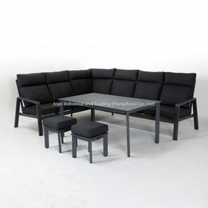 Muebles de Jardín de Alta Gama en Forma de L con Recubrimiento en Polvo, Conjunto de Esquina para Patio - Product Image 2