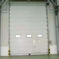 Puerta de Almacén Industrial Seccional Vertical de Alta Seguridad con Motor Lateral Americano Duradero, Paneles Aislados y Ventanas