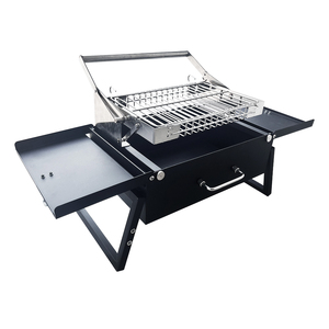 Parrilla Giratoria para Maletas, Parrilla Portátil para Acampar, Cesta para Asar con Rejilla Abatible, Parrilla Plegable para Exteriores - Product Image 1