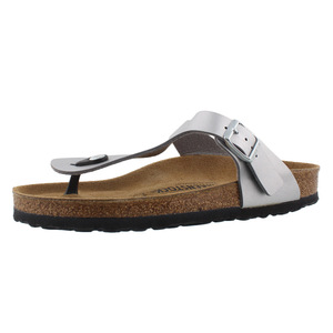 Sandales unisexes Birkenstock Gizeh couleur argent, chaussures plates - Product Image 1