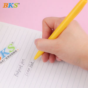 Kustom kualitas tinggi 1.0mm plastik pulpen logam kuning desain baru untuk hadiah promosi Logo iklan Hotel - Product Image 5