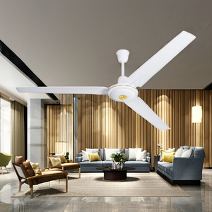 Ventilateur de plafond extérieur blanc de 56 pouces avec moteur en cuivre et commande mécanique pour hôtels, en métal, pour le refroidissement de l'air, modèle OEM - Product Image 4