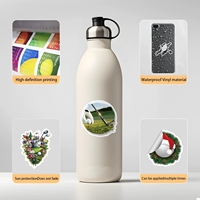50 Autocollants Sportifs Graffiti Créatifs Dessins Animés Imperméables pour Téléphone Portable et Bouteille d'Eau – Décorations Adhésives pour le Golf et les Sports