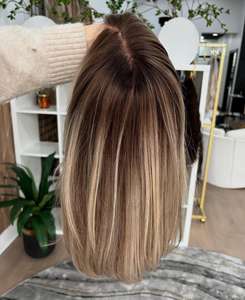 <span class=keywords><strong>Peluca</strong></span> corta con encaje judío, cabello europeo con cutícula alineada, rubio arena balayage, <span class=keywords><strong>peluca</strong></span> frontal de encaje sin costuras para mujeres con pérdida de cabello - Product Image 5