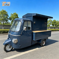 Chariot de nourriture mobile de style rétro, électrique, à trois roues, type Piaggio Ape, pour la vente de café, prix de gros d'usine