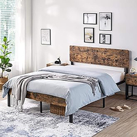 Cadre de lit en métal King Size, en acier inoxydable, lit en tôle, lit simple pour chambre à coucher ou mobilier de chambre à coucher en plein air