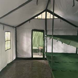 Carpa Personalizada Estilo Africano de Una Habitación, 3mx4m, Doble Capa, Impermeable, para las Cuatro Estaciones, para 10 Personas, Verde Militar/Verde Oliva - Product Image 5