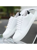 Nouvelles baskets blanches pour hommes, style coréen, rétro, tendance, pour étudiants, sport, décontractées, à lacets, solides, imperméables, durables, antidérapantes, taille 46