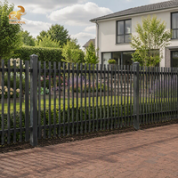 Panneau de clôture vertical en aluminium noir certifié CE, revêtement poudré, anti-rouille, pour jardin et piscine, OEM Italie