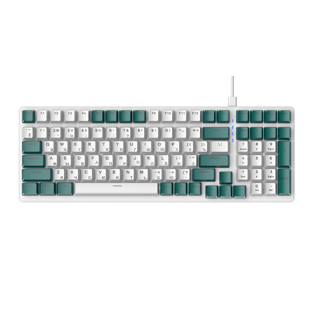 Mechanical Keyboard 98 Keys Russian Game Keyboard Computer Custom Keyboard