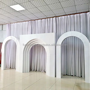 Arche 3D blanche moderne en métal pour mariage, baby shower, décoration de maison et de scène - Product Image 1